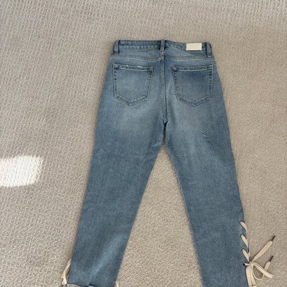 HIDDEN Tracey Lace Up High Rise Straight Jeans - Picture 4 of 6